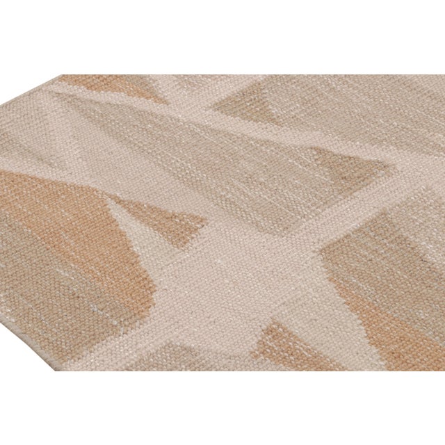 Rug & Kilim’s Scandinavian Style Geometric Rug in Beige, White and Terracotta 5x7 For Sale In New York - Image 6 of 8