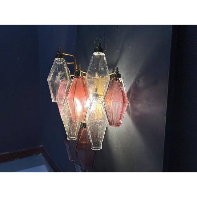 Murano Glass Poliedri Sconces, Italy, 1980s, Set of 2 For Sale - Image 4 of 13