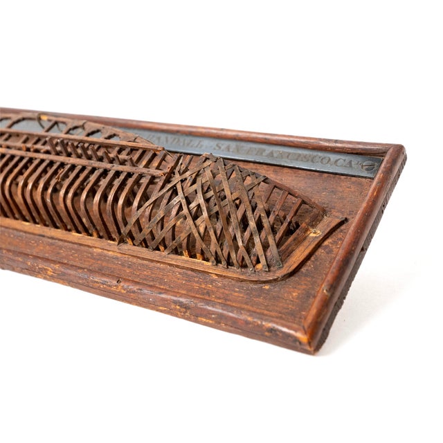 Nautical 1861 Documented Patent Ship Model – San Francisco Steamship Framing Representation For Sale - Image 3 of 13