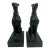 Late 20th Century Pair of Cast Iron Greyhound Dog Bookends With Bronze Finish For Sale