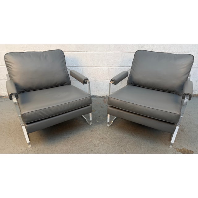 Mid-Century Modern Late 20th Century Mitchell Gold + Bob Williams Kazan Lounge Chairs For Sale - Image 3 of 18