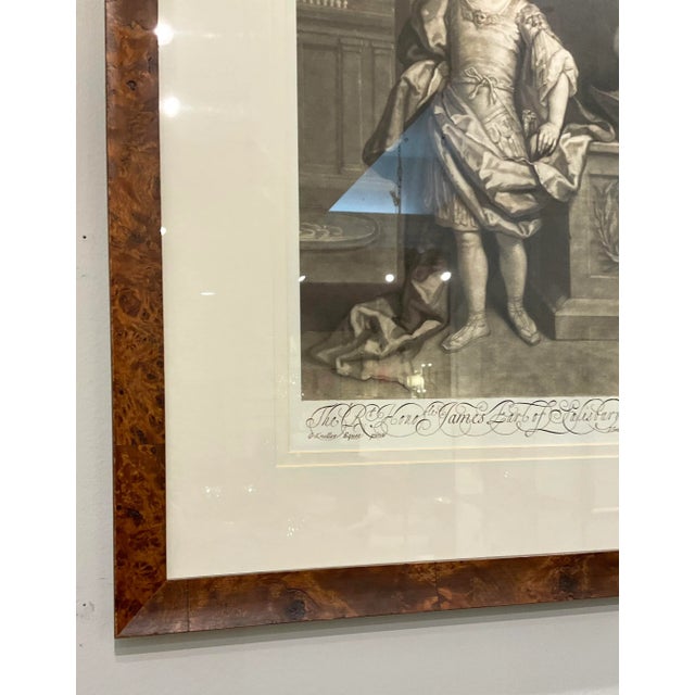 Timeless Trowbridge Traditional French Black and White Framed Portrait, Burl wood frame, double white matte, glass,...