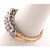 10 Karat Two-Tone Yellow and White Gold Crescent Ring With Five Diamonds For Sale - Image 12 of 12