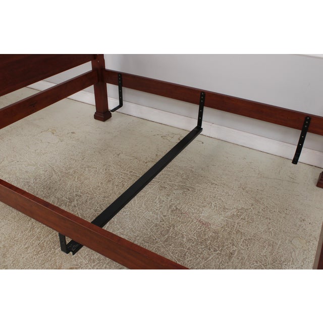 Brown Henkel Harris Cherry Queen Sized Rice Carved Poster Bed For Sale - Image 8 of 16