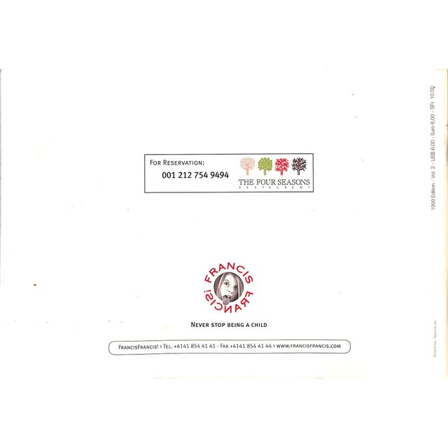 Paper "The Recipe Booklet of the Four Seasons Restaurant, New York" 1999 Bloomingdales For Sale - Image 7 of 8