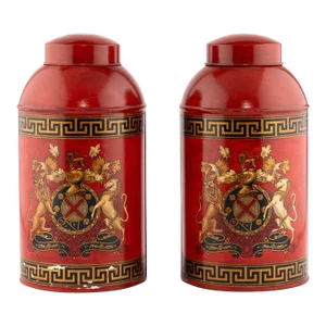 Vintage Pair of Tole Tea Canisters