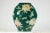 Green Ceramic Vase with Birds, Butterflies, and Floral Decoration For Sale - Image 12 of 12