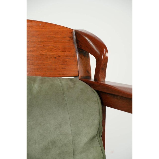 Art Nouveau Jugendstil Dining Chairs with Suede Upholstery from Schuitema, Set of 2 For Sale - Image 11 of 15