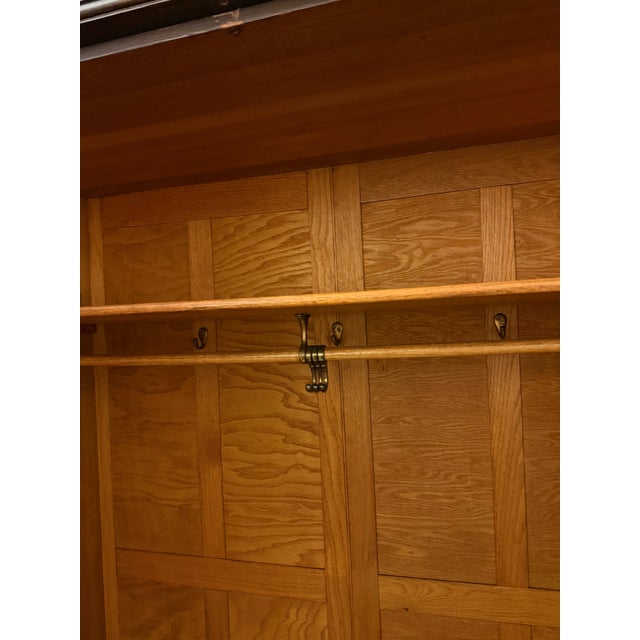 English Arts & Crafts Oak Armoire, Antique For Sale - Image 12 of 12
