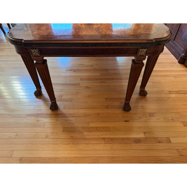 Coffee Henredon Grand Provenance Neoclassical Dining Table- Fluted Legs and Claw Feet For Sale - Image 8 of 10