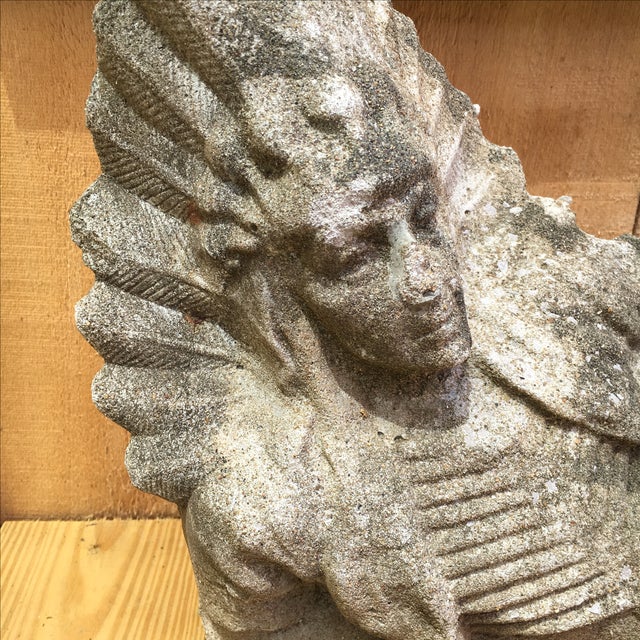 Antique Concrete Indian Chief Lawn Statue Chairish