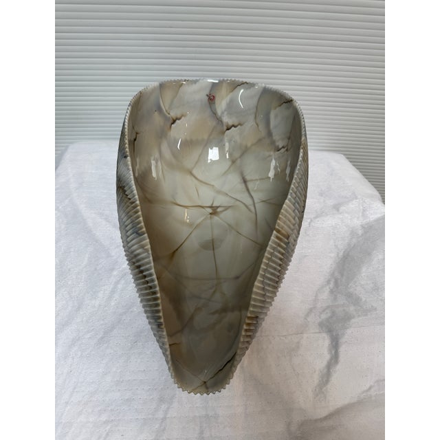 Murano Glass Cartoccio Seashell Centerpiece Bowl For Sale - Image 11 of 12