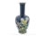 A Japanese Taisho Period, 1912 to 1926, cloisonne enamel vase featuring a glossy dark blue ground and decorated with...