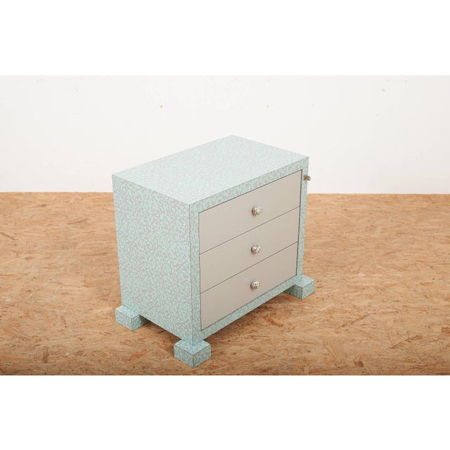 Cabinet in Chipboard Coated with Synthetic Resin and Lockable Drawers in Grey Fronts, 1980s For Sale - Image 5 of 13