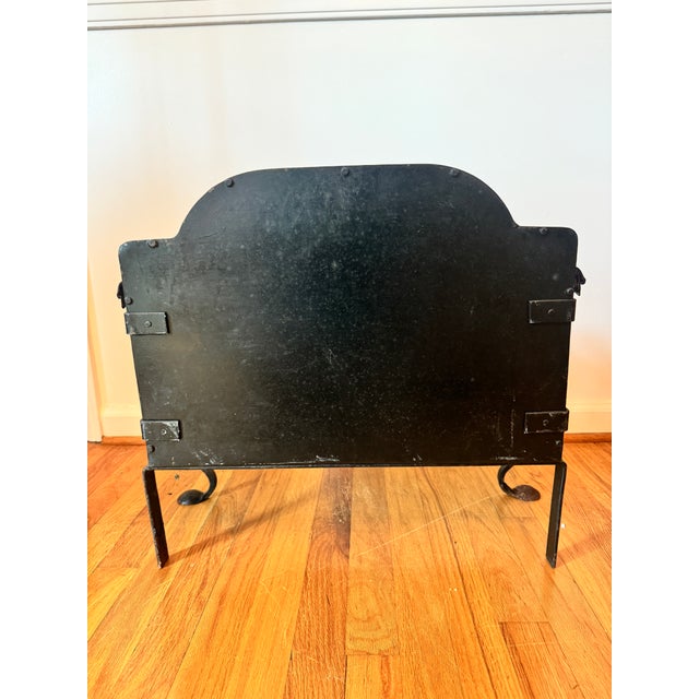Antique Victorian Wrought Iron Fireplace Fire Basket For Sale - Image 10 of 12