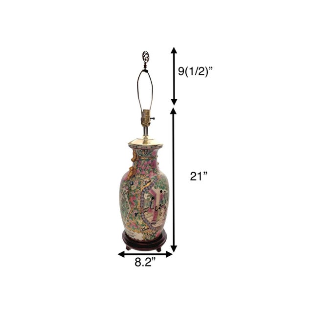 The Lamp Rose Medallion Asian Design with Wood Base, Silk Shade and Tassel is a beautifully crafted home decor piece that...