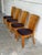 Set of 4 Mid Century Teak Dining Chairs by Benny Linden Sculptural Slat Back For Sale - Image 9 of 10
