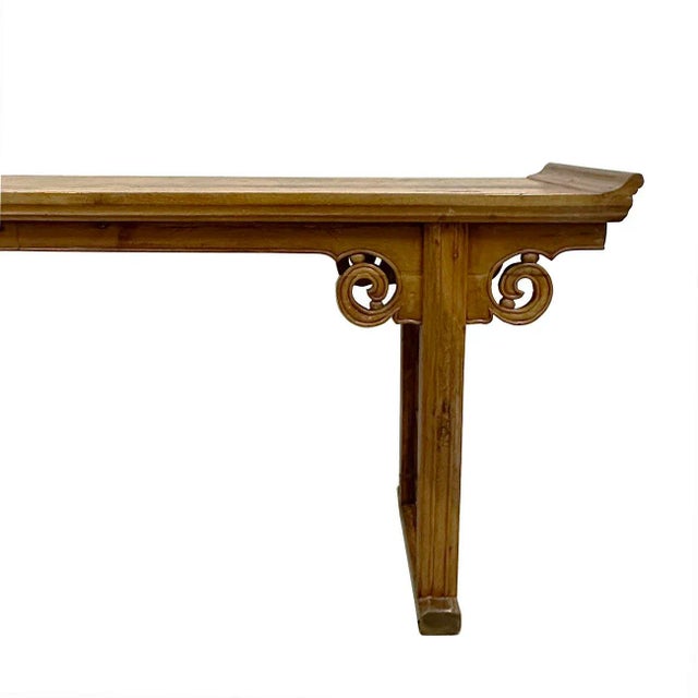 19th Century Antique Chinese Open Carved Altar Table/Sofa Table/Console For Sale - Image 4 of 12