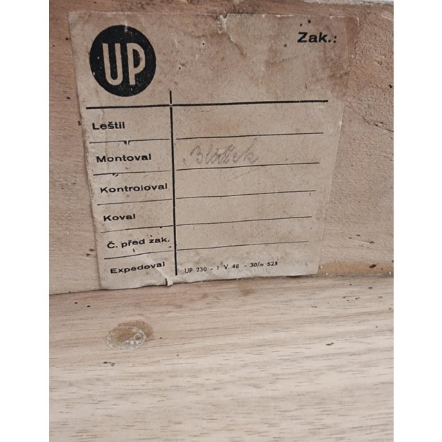 Brown Art Deco Table by Jindřich Halabala for Up Zavody, 1940s For Sale - Image 8 of 17