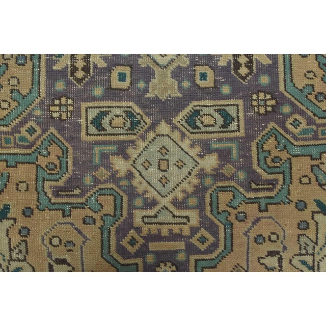 Tabriz Rug 9’5” X 12’7” Pink Wool Vintage Distressed Hand-Knotted Carpet For Sale - Image 11 of 15