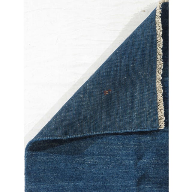 1980s Vintage Hand-Knotted Persian Gabbeh Rug 6'10" X 8'0" For Sale - Image 5 of 6