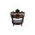 The product is a pair of Marge Carson Demilune Side Tables with marble tops. These antique side tables are fully assembled...
