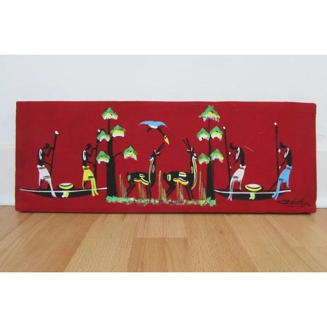 African Textile Artworks, 1950s, Set of 4 For Sale - Image 4 of 7