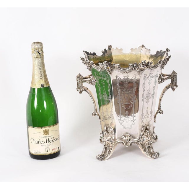 Antique Wine Cooler Champagne Ice Bucket from Elkington, Mason & Co, 1849 For Sale - Image 15 of 16