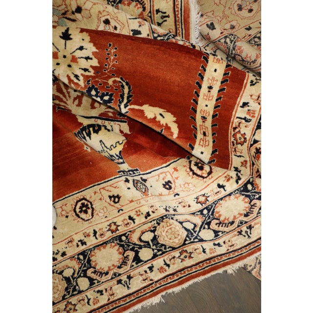 Persian Mid 19th Century Hadji Jali Persian Tabriz Prayer Scroll Rug no. 10955 For Sale - Image 3 of 5