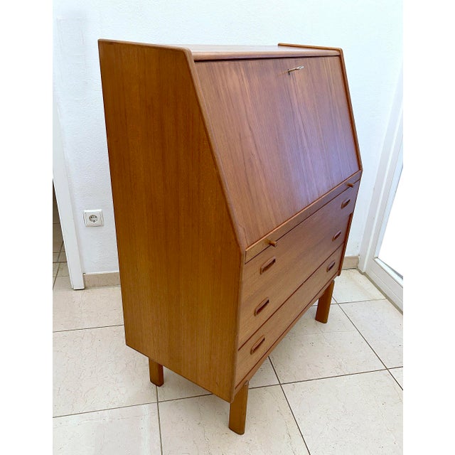 Vintage Secretaire in Teak from Bernhard Pedersen & Son For Sale - Image 16 of 18