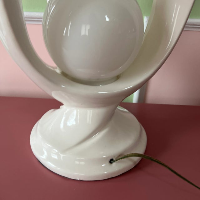 1980 Ceramic Flame Lamp For Sale In New York - Image 6 of 7