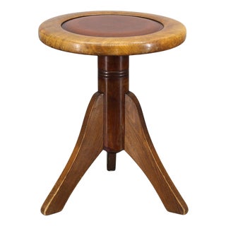 Beech Bentwood Piano Stool, Former Czechoslovakia, 1950s For Sale