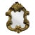 1950s Italian Gold Leaf Carved Wood Mirror For Sale