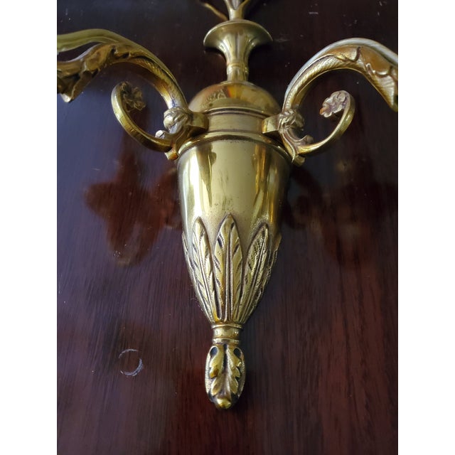 1960s Vintage Maison Charles Style Mid-Century Hollywood Glamour Sconces - a Pair For Sale - Image 5 of 7