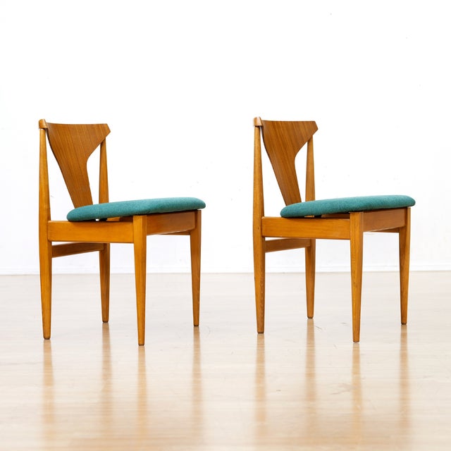 Wood Set of Four Mid Century Dining Chairs by Elliots of Newbury For Sale - Image 7 of 10