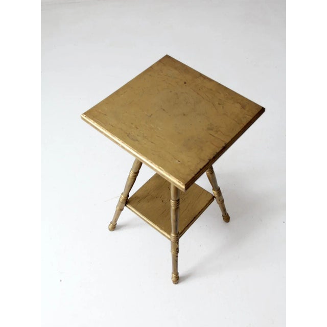 Wood Antique Painted Side Table For Sale - Image 7 of 13