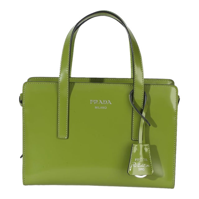 Green Brushed Leather Mini Re-Edition 1995 Mini Bag For Sale