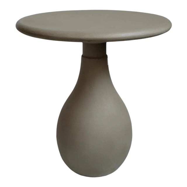 Outdoor Modern Cement Mixed Drop Side Table For Sale