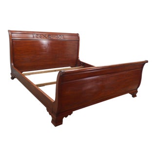 Henkel Harris Solid Cherry King Sleigh Bed Model #179 Retail $13k For Sale