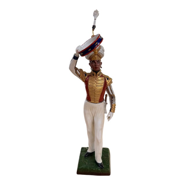 Sitzendorf German Porcelain Indian Jambourine 1st Guards Circa 1830 For Sale
