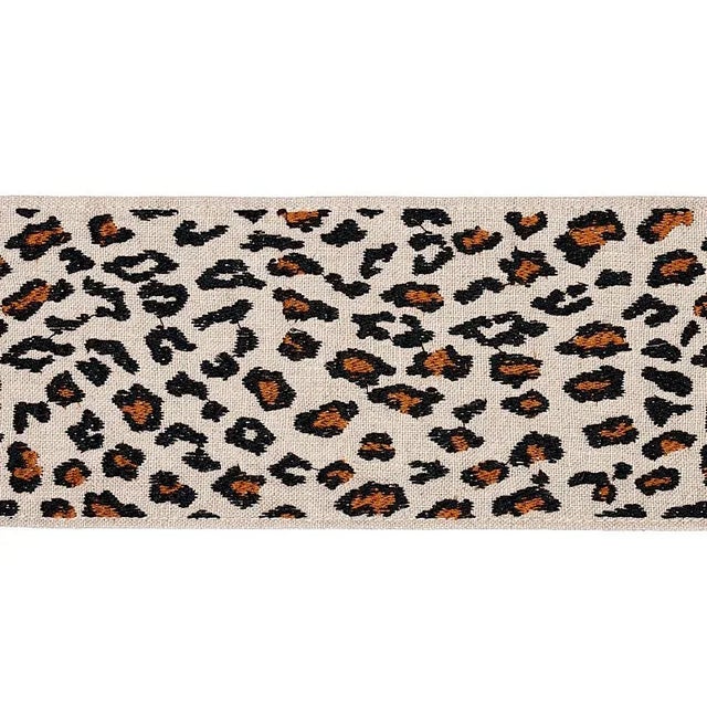 Schumacher Sample- Schumacher Safari Trim in Black & Caramel For Sale - Image 4 of 4