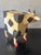 Cream Vintage Hand Painted Folk Art Cow Bank Whimsical Wood Animal Sculpture For Sale - Image 8 of 8