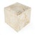 Modern Victorian Hair on Hide with Spots Cube Ottoman, White & Gold For Sale - Image 3 of 10