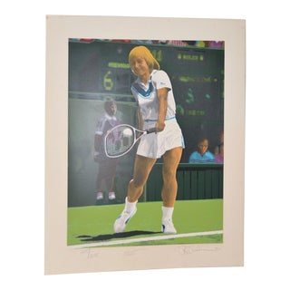 Martina Navratilova Signed Serigraph by Rick Rush C.1985 For Sale