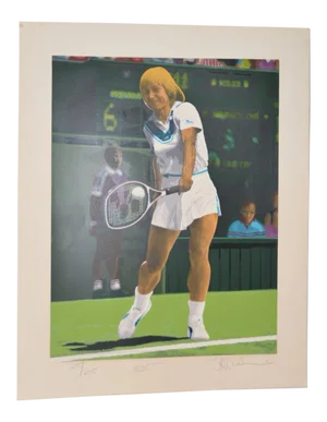 Martina Navratilova Signed Serigraph by Rick Rush C.1985