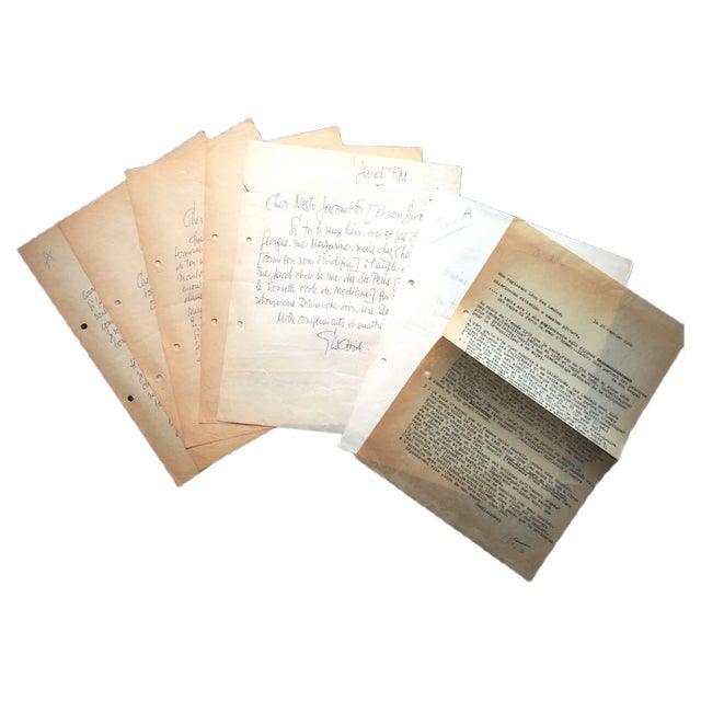 Léon Gischia, Correspondence by L. Gischia To N. Jacometti, 1960 For Sale