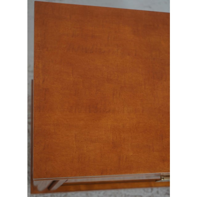 Pair Hickory White 1 Drawer Tiger Maple Inlaid Nightstands For Sale - Image 15 of 18