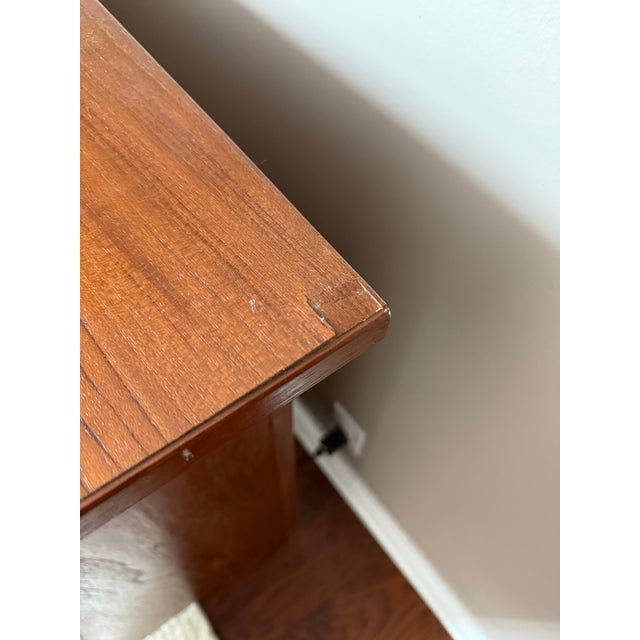 Vintage 1970s MCM Teak Wood Converted Bar Cabinet For Sale - Image 10 of 12