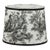 13" Black and White Oval Lamp Shade For Sale