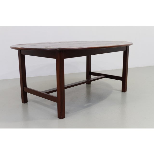 English Mahogany and Brass Butlers Tray Coffee Table, 1960s For Sale - Image 9 of 18